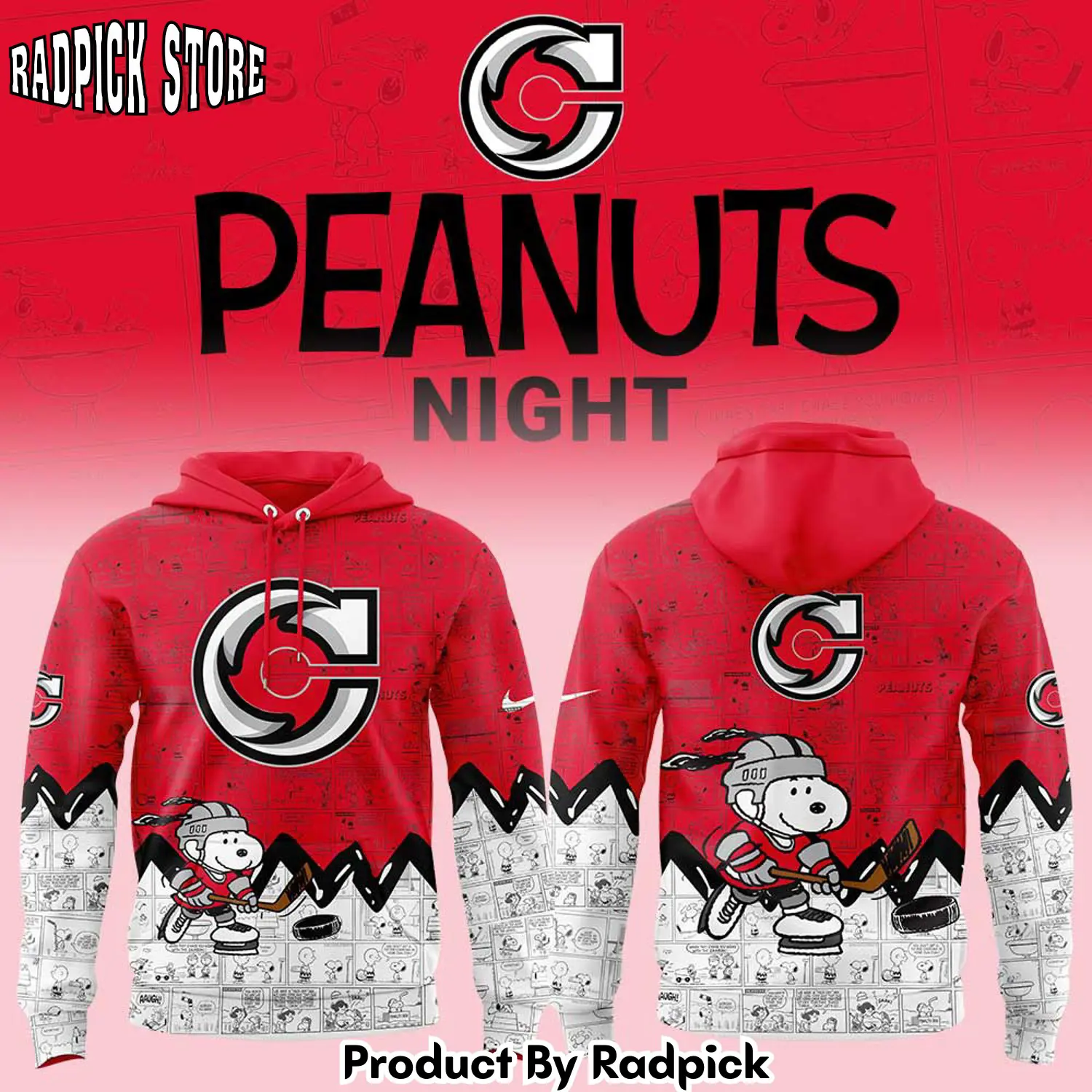 Cincinnati cyclones anniversary of peanuts hoodie joggers hoodie and long pants set rp291869
